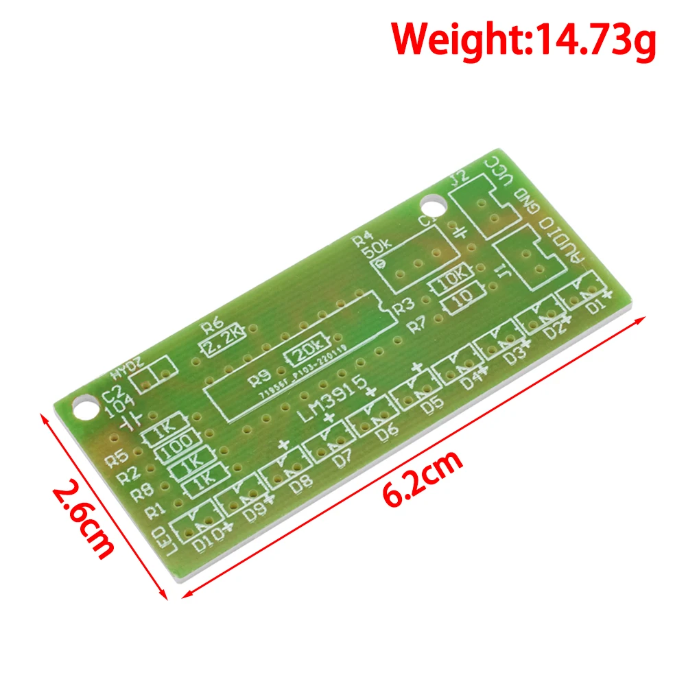 LM3915 Dot Bar Graph Audio Level Indicator VU Meter DIY Soldering Practice Kit for Arduino