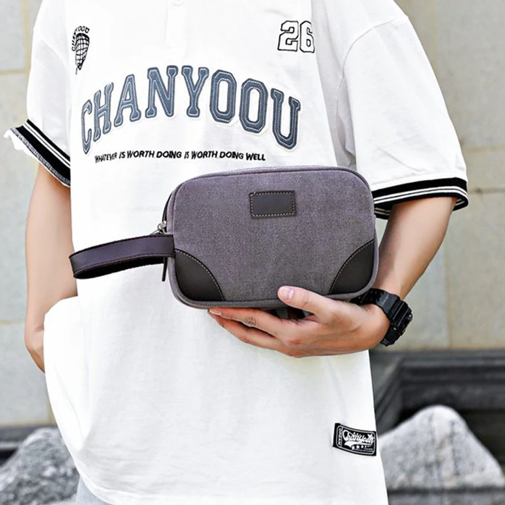 

Мужская холщовая сумка-портфель в стиле ретро, двухслойная, для повседневного использования, для фотоаппарата, универсальная и прочная сумка для телефона