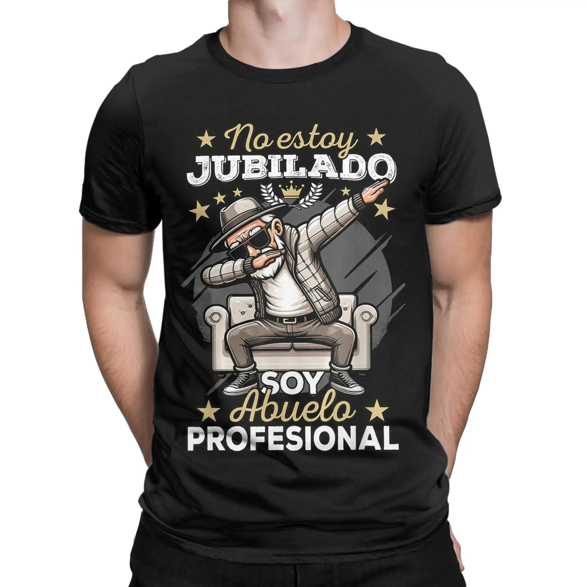 No Estoy Jubilado Soy Abuelo Profesional  Tee Shirt for Men Women Printed T Shirts  100% Cotton Clothes