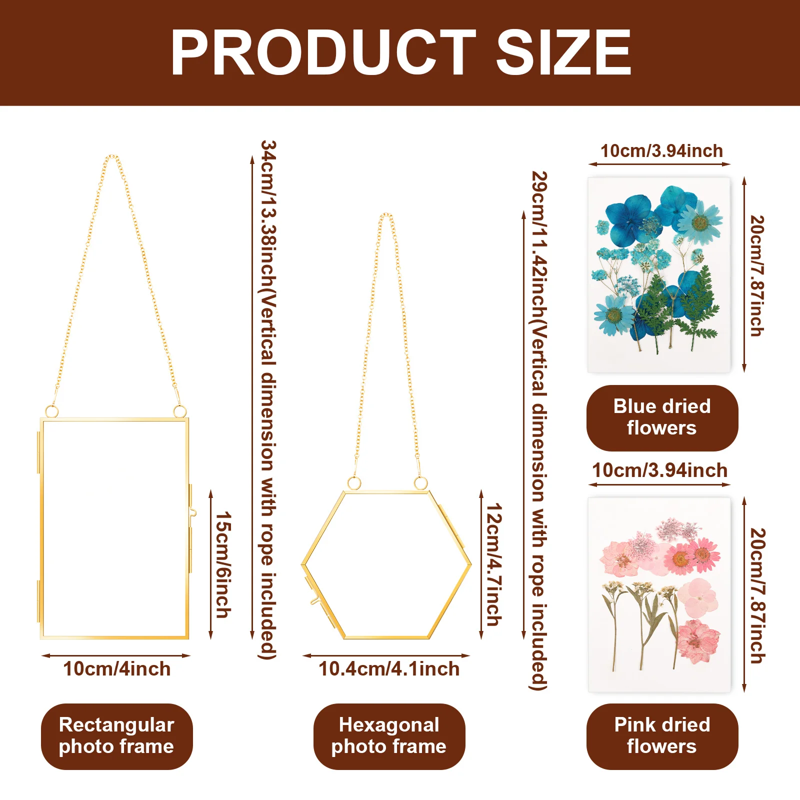 Glass Flower Frame Pressed Flowers