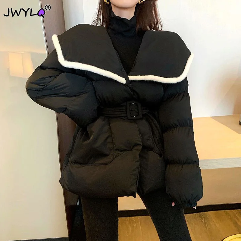 

New Autumn Winter Cotton Coat Sweet Bread Jacket Women Slim New Fashion Trendy Korean Loose Parka Female Sweet Outerwera Clothes