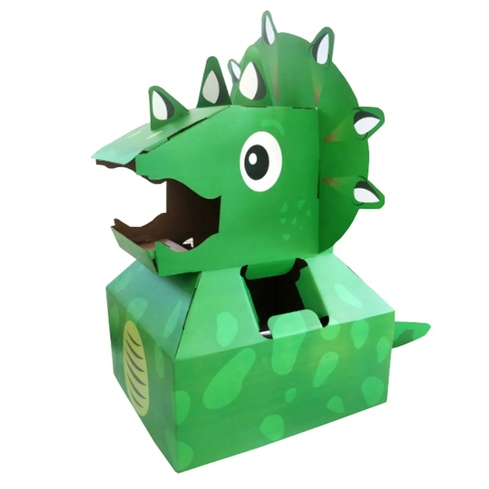 

1Pcs Dinosaur Carton DIY Creative Paper Clothes Educational Role-Playing Assembly Kids Puzzle Plaything Bright Color Smooth