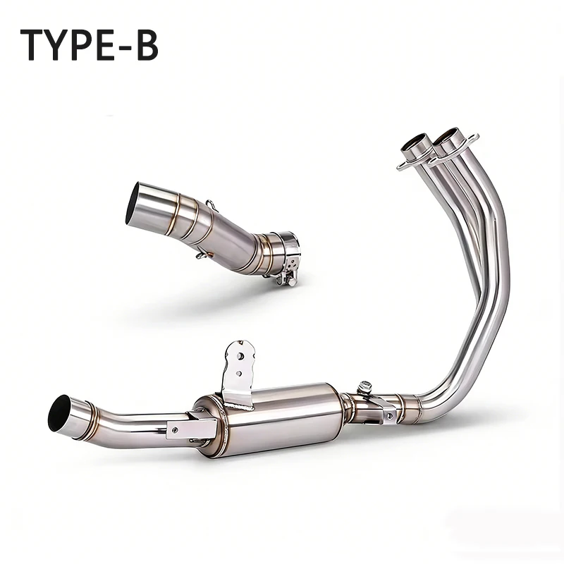 Motorcycle Exhaust Front Link Tube Original Interface Racing Line For CB500F CB500X CBR400R CB400X CB400F CB400