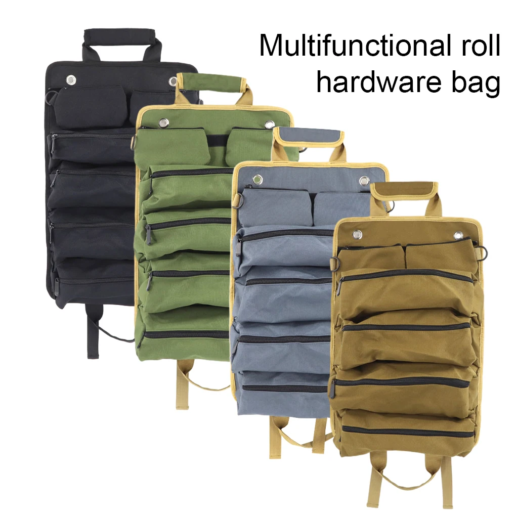 Cloth Heavy Duty Roll Tool Organizer With Multi-pocket - Easily Store And Access Tools Durable