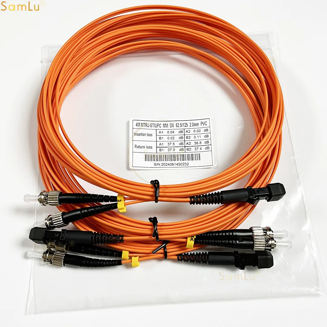 10pcs 62.5/125 OM1 4M MTRJ- LC/SC/FC/ST UPC Multi Mode,Duplex 2Cores 2.0/3.0mm Indoor Fiber Optic Patch Cord LSZH Cable Jumper