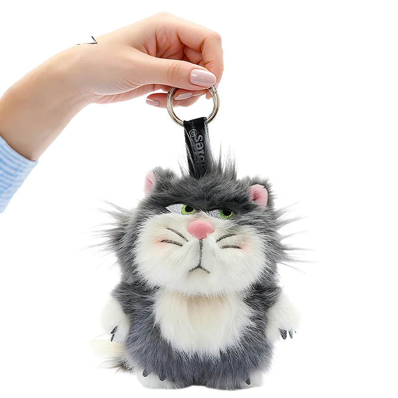 

12Cm Disney Surrounding Cat Series Lucifer Plush Keychain Coin Purse Earphone Case Double-Layer Zipper Girl Boy Christmas Gift