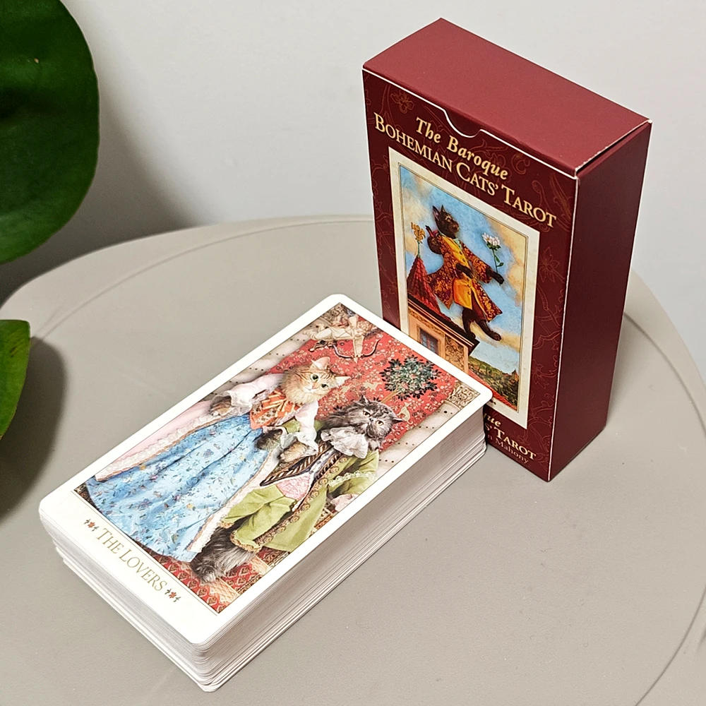 

Колода Таро «Барокко и Богемия: Кошки», 12*7 см, 79 карт, винтажный барочный стиль, кошачья фантазия, двойное тиснение