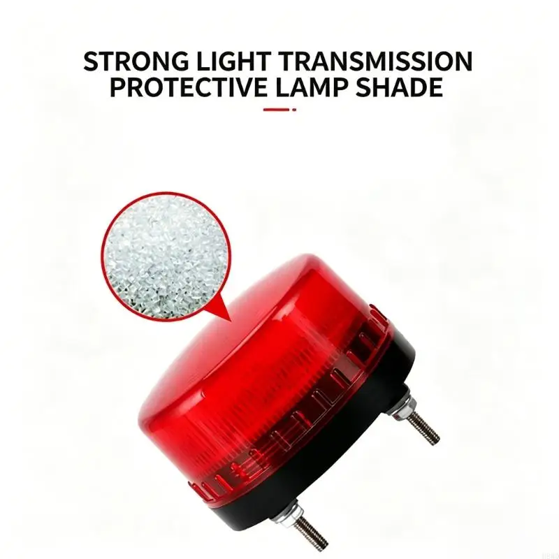12 24 220V LED Flash Alarm Light with Quiet & Perceivable For Industrial & Warehouse Safety Warning H8WD