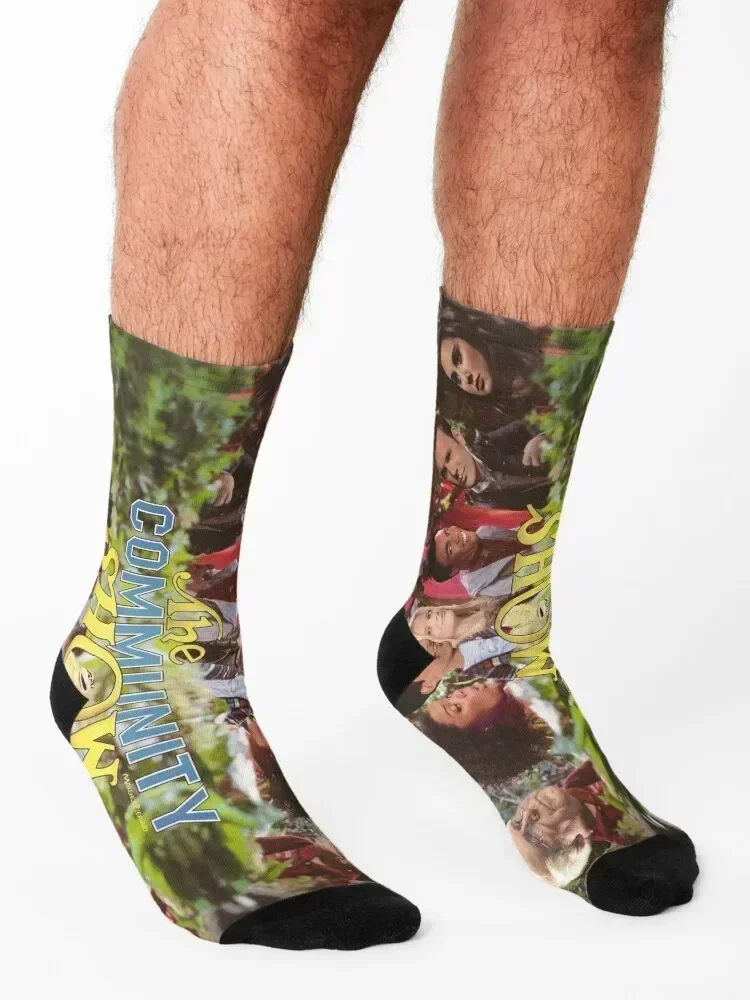 Community - Puppet Show! Socks Stockings loose floor compression Socks For Women Men's