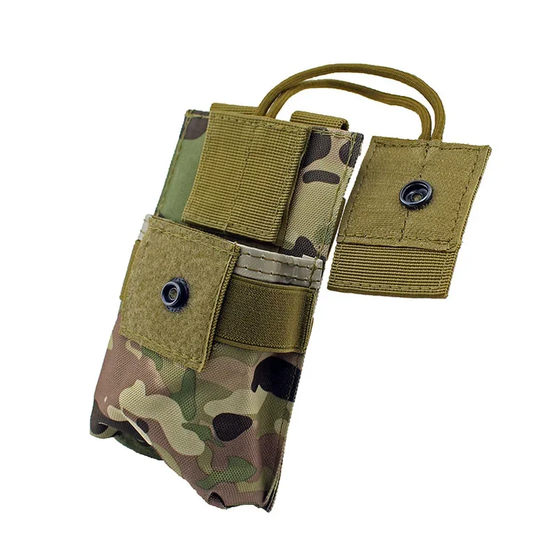 Tactical Molle Walkie Talkie Pouch Radio Holster Case Pocket Interphone Storage Bag Waist Belt Pack Airsoft Hunting Accessaries