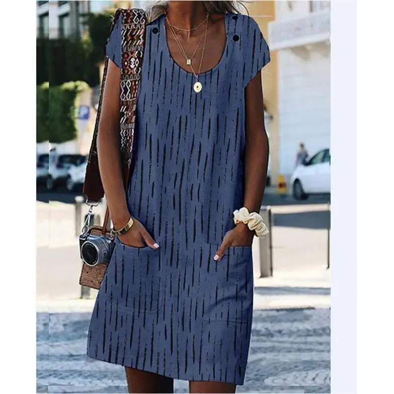 Grande taille femme t-shirt jupe coton rue Sle basique ort Sve rond Ne décontracté Busin Dr Large Quanti