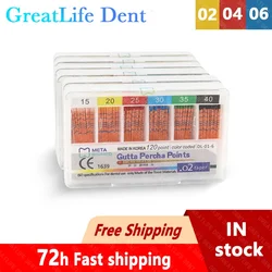 Dental Gutta Percha Points With Scale Sterile Mixed Sizes 02 04 06 Taper #15-80 Dentistry Clinic Consumable