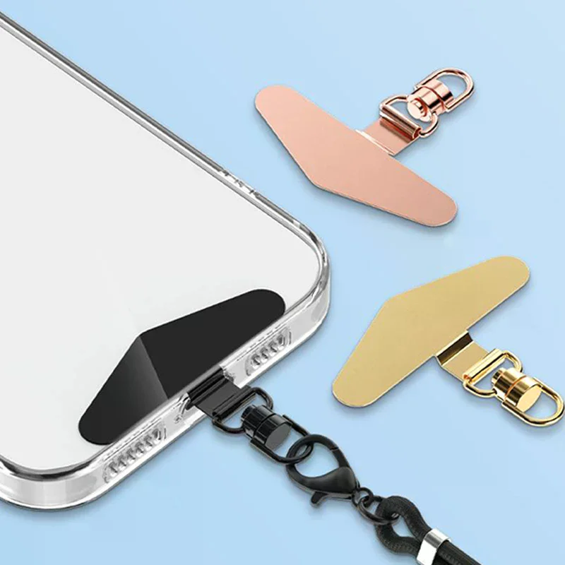 Steel Phone Lanyard Gasket Patch Anti-lost Anti Fall Mobile Phone Rope Card Metal Clip Strap Hang Cord Tab Accessories