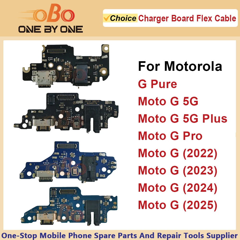 USB Charging Dock Board For Motorola Moto G Pure Pro 5G Plus 2022 2023 2024 2025 Charger Port Connector Flex Cable Repair (1PC)