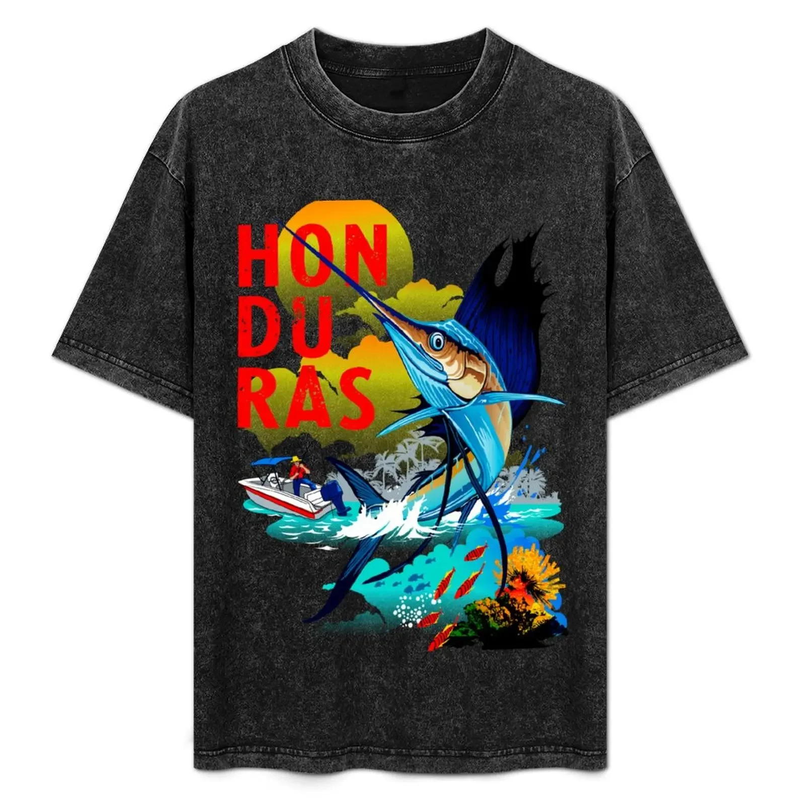 

Honduras Marlin T-Shirt Soft Anti-Shrink Cotton Tee