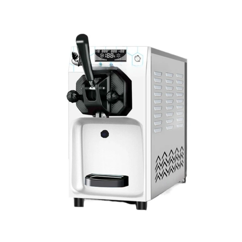 Commercial small ice cream machine, milk tea shop equipment, six-liter  fresh-keeping single-head desktop ice cream machine