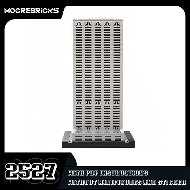 MOC World Architecture Bank Center Milwaukee Building Blocks Skyscraper Street View Model Toy Bricks Children's Christmas Gifts