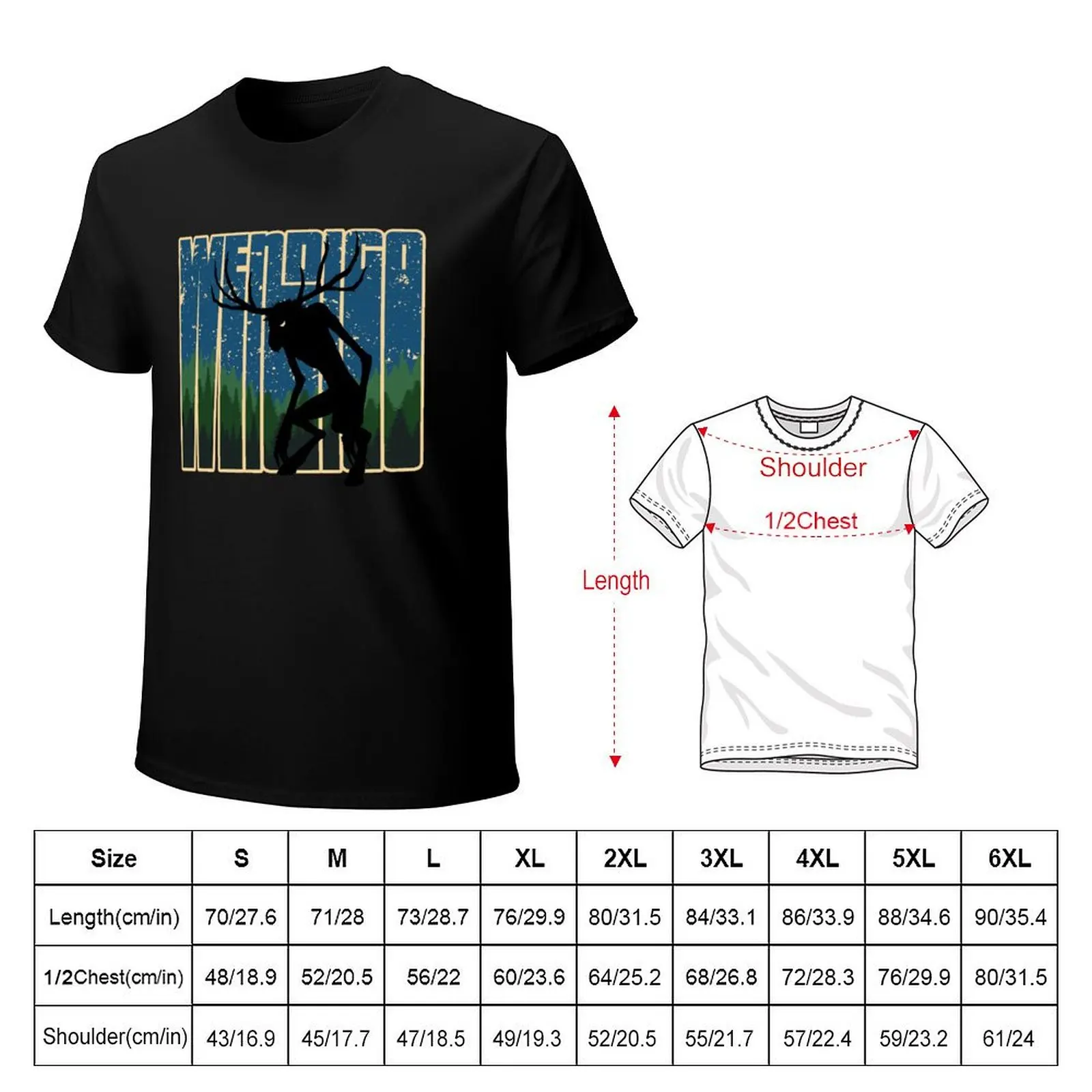 Retro Wendigo - Cool Vintage Cryptid Cartoon - Original Artwork T-Shirt Urban Style Print T-Shirt