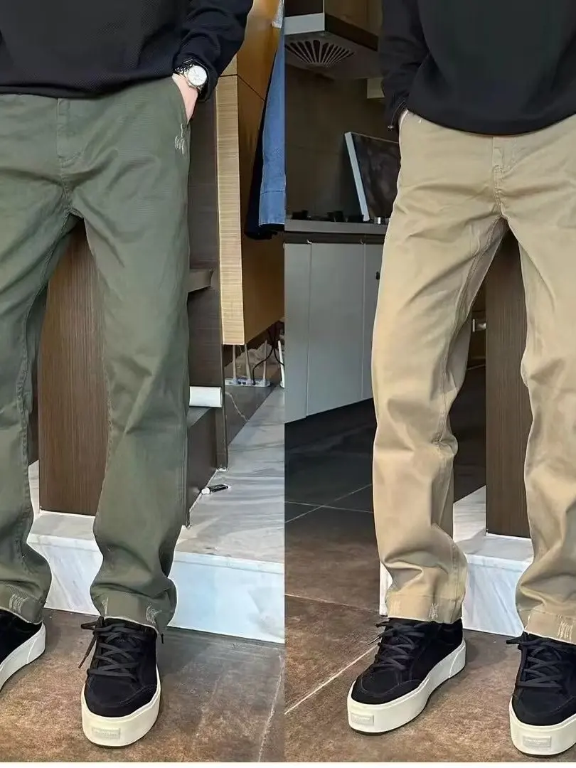 

Retro Waed Men's Casual Pants High Street Workwear Loose Straight Leg Comfortable Polyester Fiber Autumn New Arrival