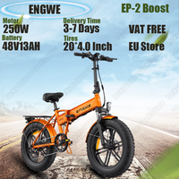 ENGWE EP-2 Boost Folding Electric Bicycle 250W 48V13Ah Adult Riding E-bike 20*4.0-inch Fat Tire City Mountain Snow Electric Bike