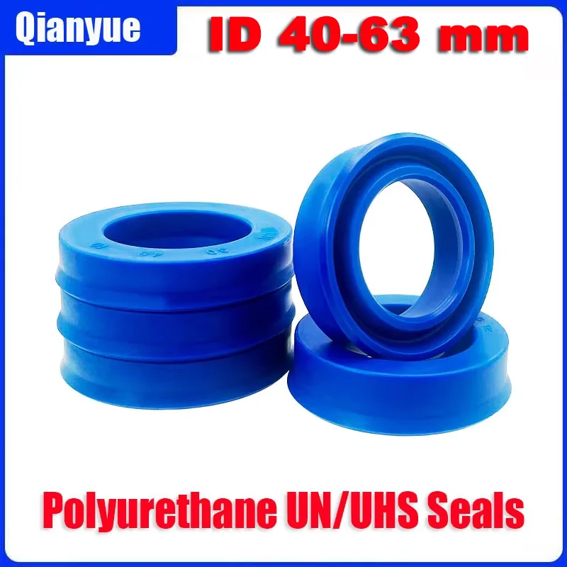 PU Polyurethane UN/UHS Oil Seals ID 40-63mm,High Pressure Hydraulic Cylinder Seals Kit (Y/U) for Industrial Machinery