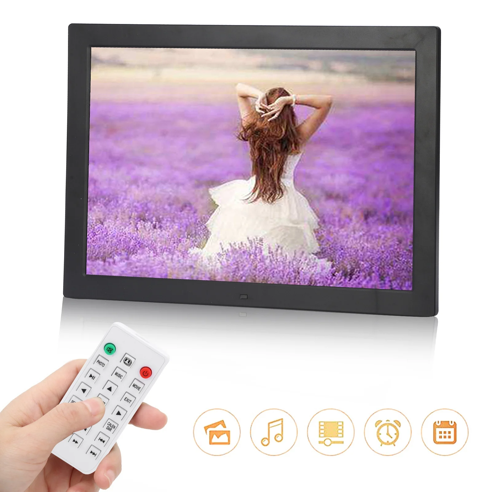 

17inch HD Digital Photo Frame 1440x900 Support MP3/MP4/Image Play with Digital Clock/Calendar for Home