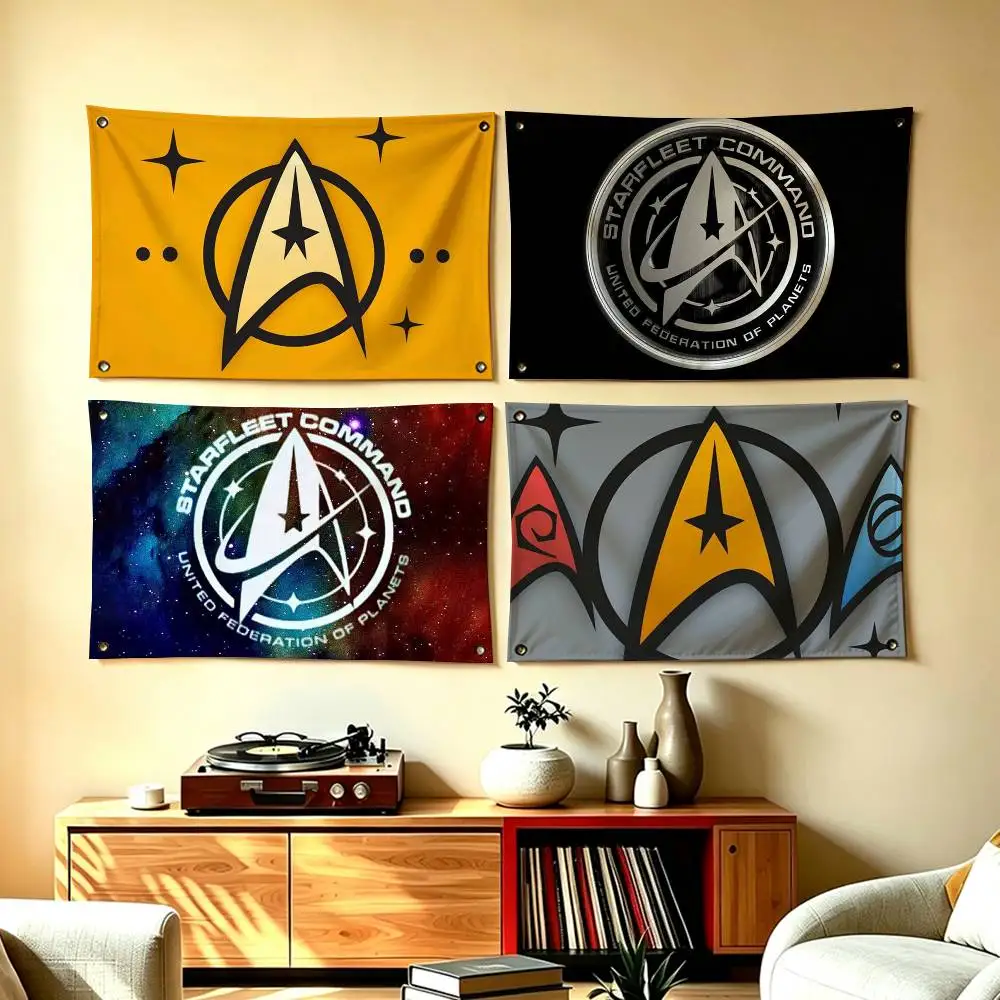 Hot Star T-Trek S-Ship LOGO Flags for Bedrooms Home Decor Items Outdoor Decors Garage Decoration Flaga