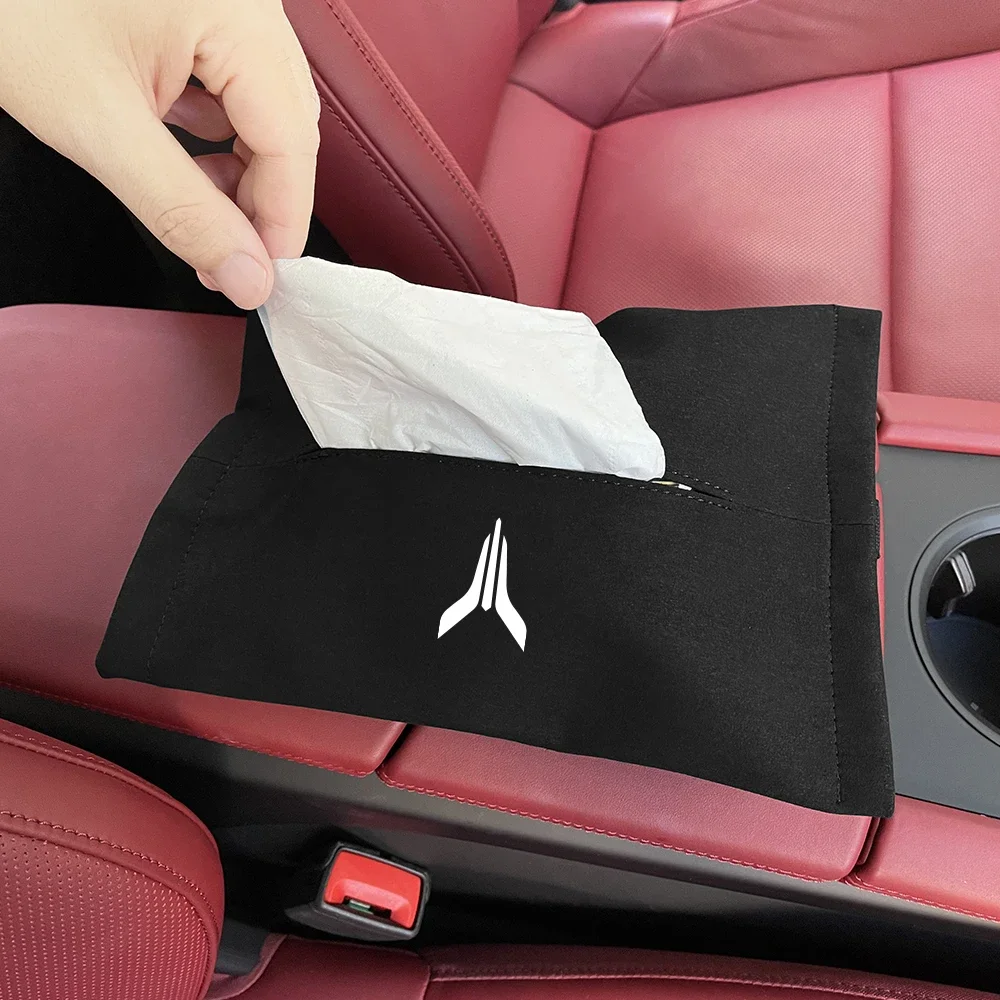 For Dongfeng Voyah Free Dreamer 2021 2022 2023 Car Armrest Tissue Bag Seat Black Tissue Box Interior Storage Accessories