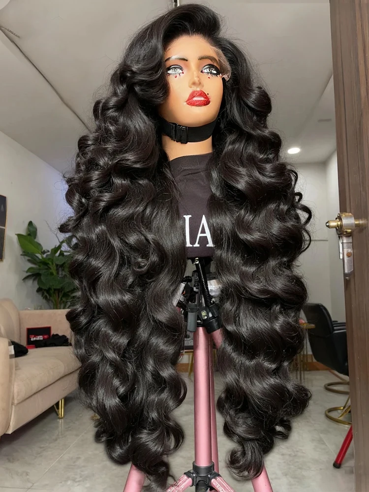 Perruque de cheveux humains ondulés HD 230 % de densité, 32-36 pouces, avec dentelle frontale 13x4, perruque frontale 13x6 Water Wave vietnamienne, ligne de cheveux pré-épilée