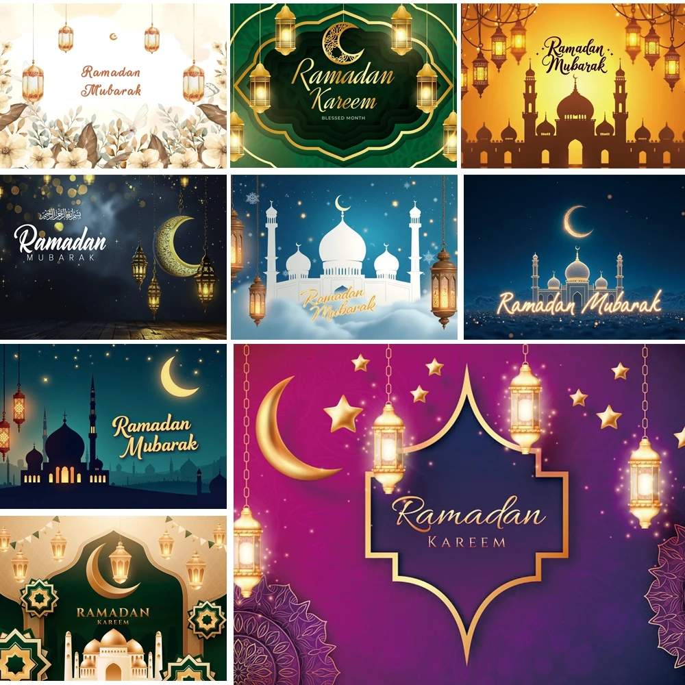 

MOON.QG Ramadan Mubarak Backdrop Mosque Archway Cloud Background Wallpaper Photography Photobooth Portrait Photoshoot Banner
