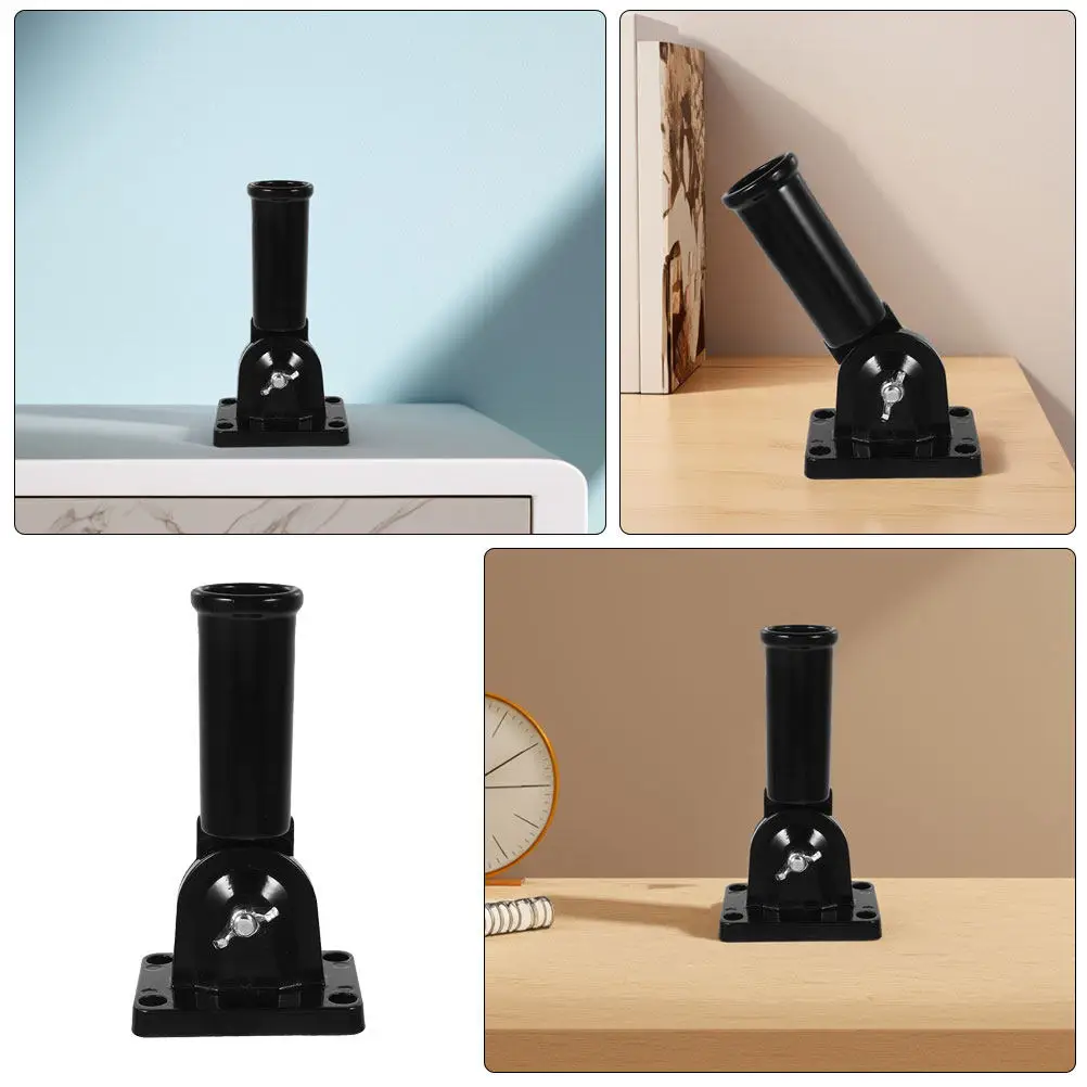 2Pcs Weather Resistant Flag Pole Holder Bracket Wall Mounted Adjustable Angle Flag Display Base for School Use