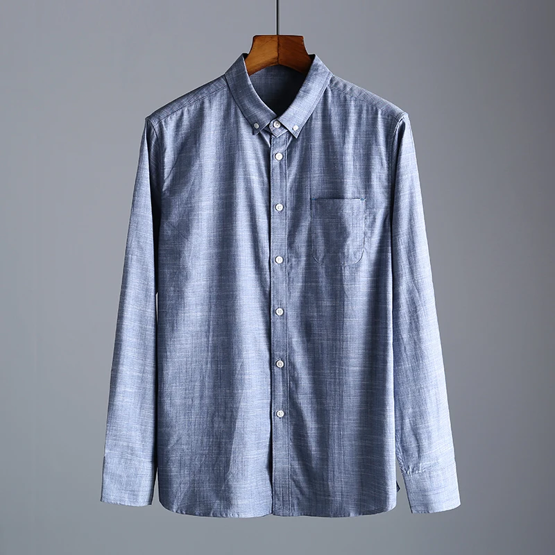 

Men's Casual Long Sve irt Versatile Faionable Urban Sle Autumn Season Stand Fit Button down Point Collar