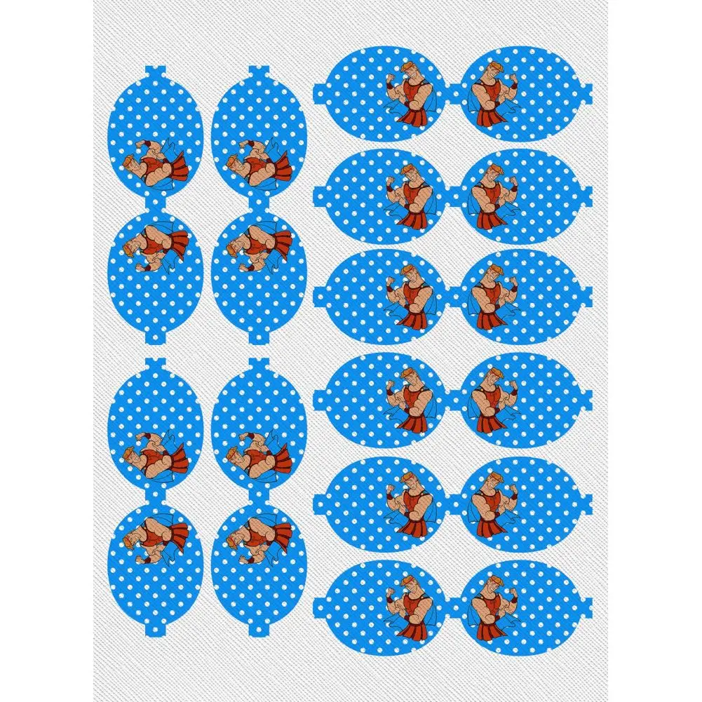 

30x22cm Disney Movie Hercules Hair Bow Shape Printed Faux Cross Litchi Leather Bowparts for Craft Gift DIY Making Hair Bow