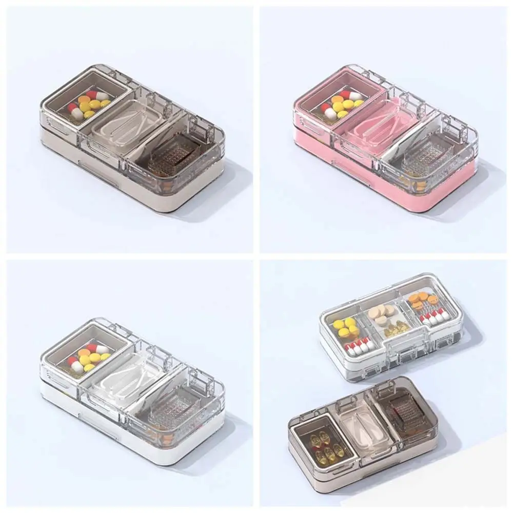 Medicine Pill Storage Container Mini Pill Cutter Pill Storage Accessories Waterproof Mini Pill Box Pill Case Drug Dispenser