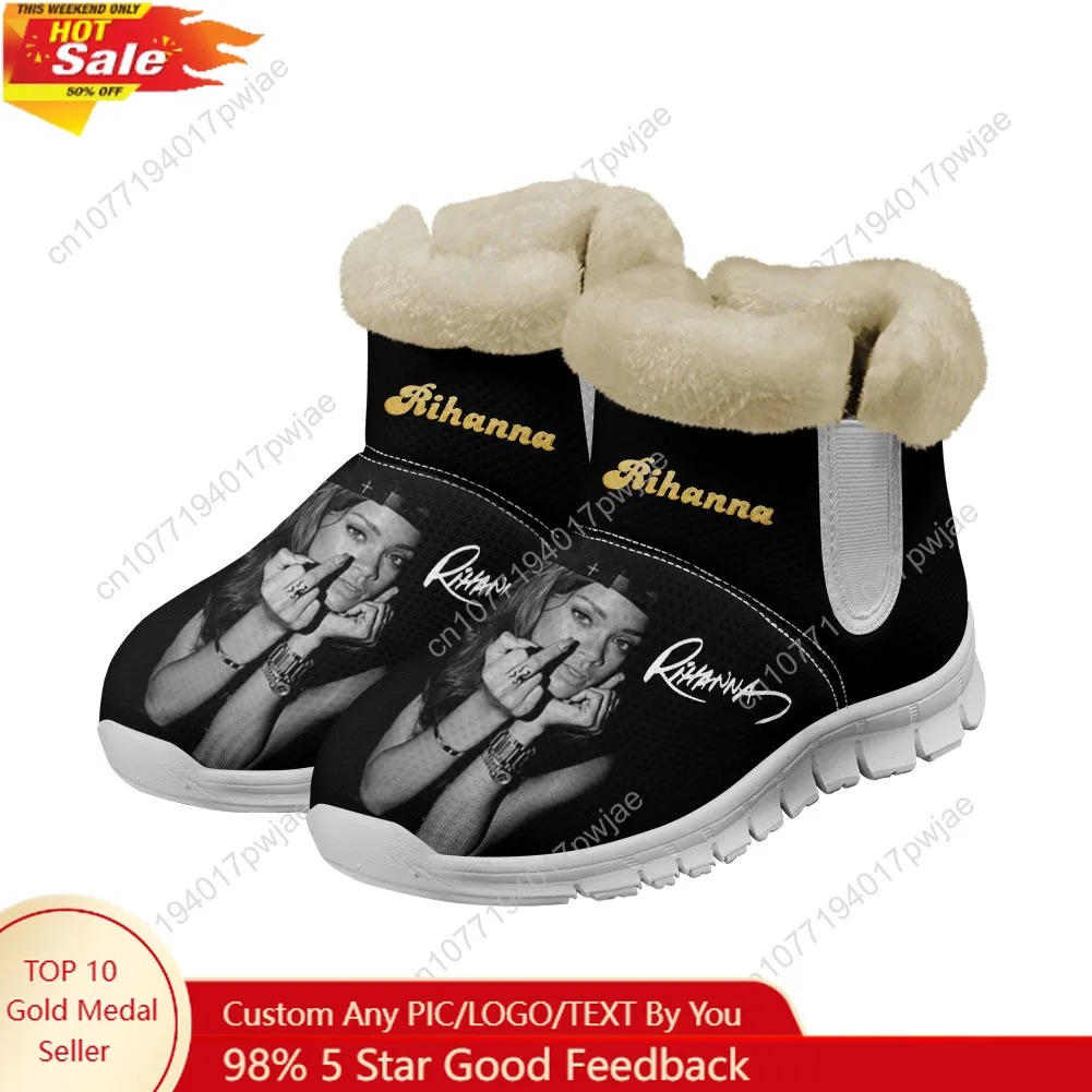 

Rihanna Hip-hop Rapper Snow Boots MensWomens Teenager Shoes Keep Warm Casual Winter Outdoors Boot Lightweight Sports
