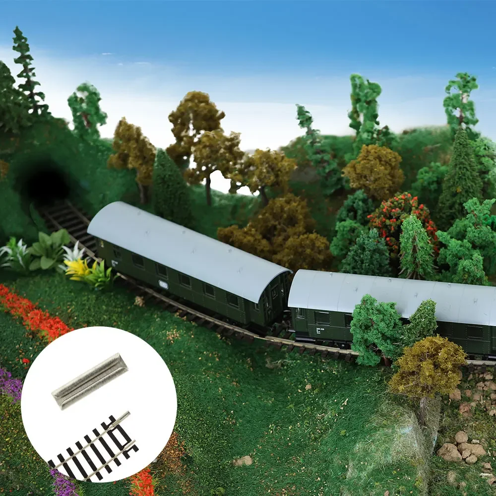 10 Uds. De juntas de riel a escala HO, conectores de vía de tren para modelo de calibre 1/87, accesorios de ferrocarril/conexión de pista