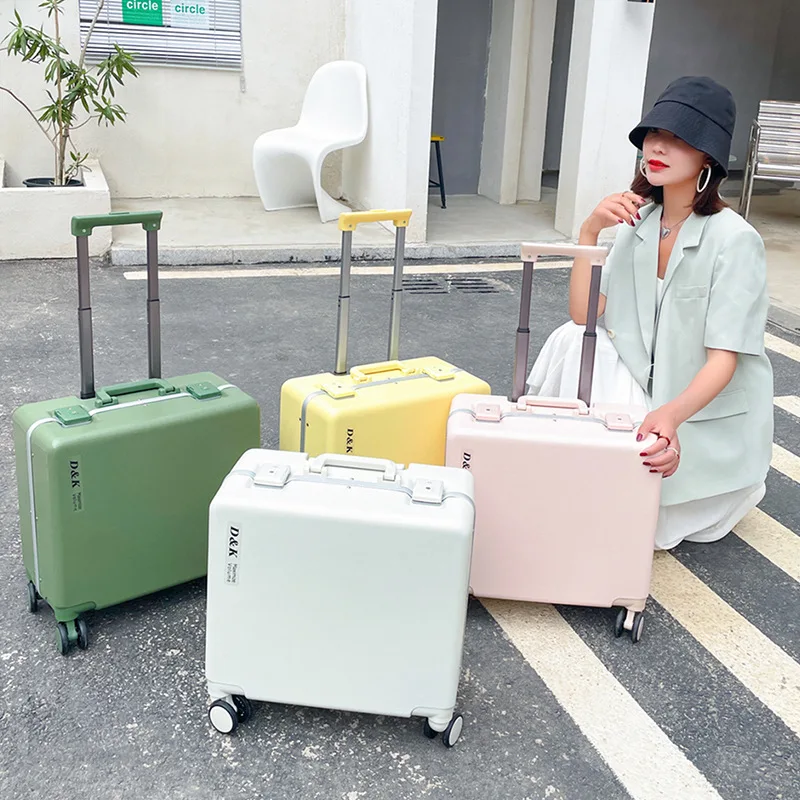 Valise de Loisirs Haut de Gamme, Petit Bagage, Cadre en Aluminium, Chariot, Boîte d'Embarquement Pratique et Belle, Nouvelle Collection