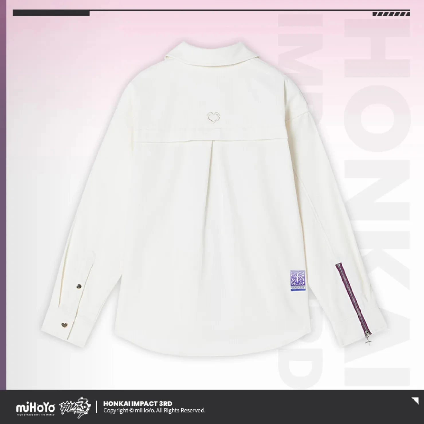 Anime Game Honkai Impact 3rd Cosplay Costumes Elysia HERRSCHER OF HUMAN:EGO Theme 100% Cotton Shirt Corduroy Top Couple's Wear
