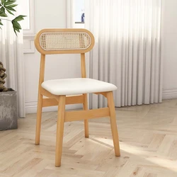 Solid wood dining chairs, rattan woven chairs, restaurants, restaurants, dining tables, chairs, leisure armchairs