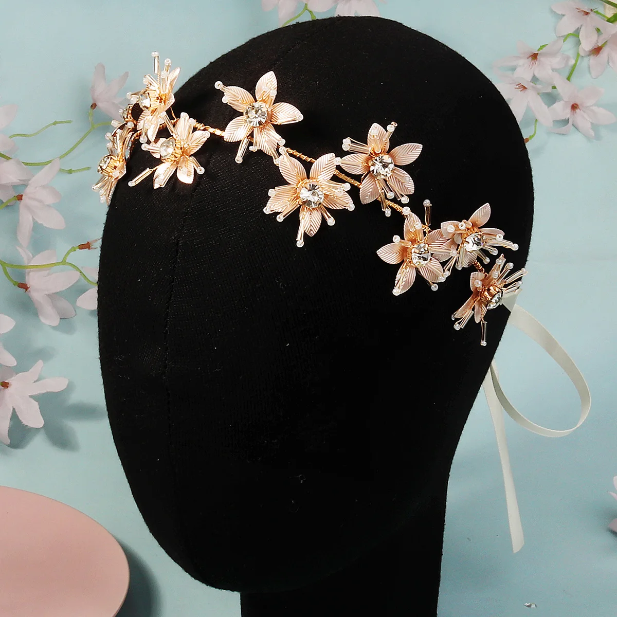 New Handmade Metal Flower Hair Bands Bohemian Headdress for Women Bridal Hair Ribbon Hairpins Holiday Gifts Jewelry Accessories