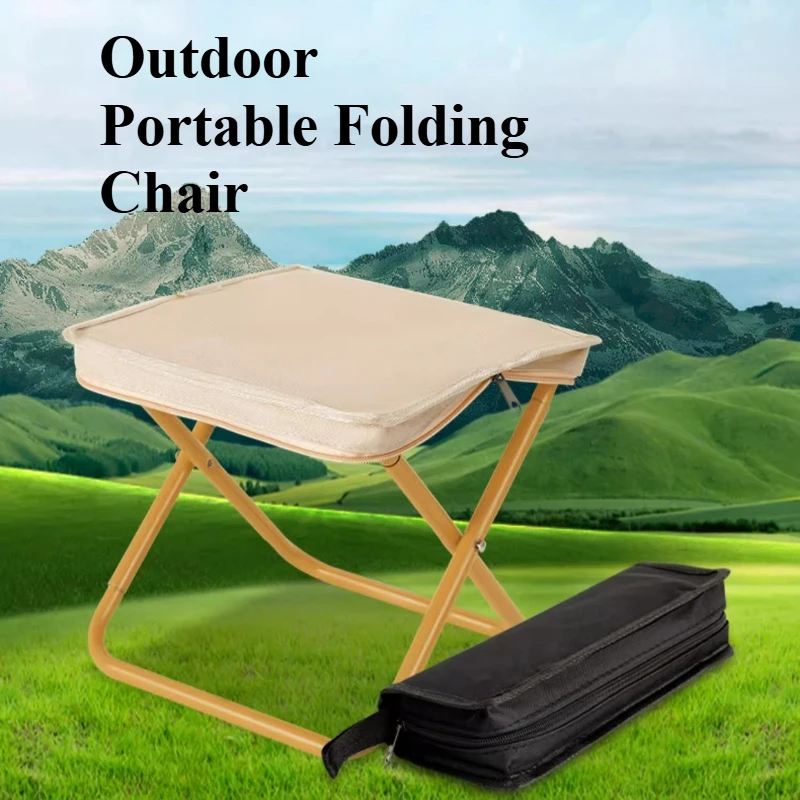 屋外用ポータブル折りたたみスツール、ペンバッグ、折りたたみ式小型ベンチ、釣り用折りたたみ椅子、旅行キャンプ用ポニーハンドバッグスツール