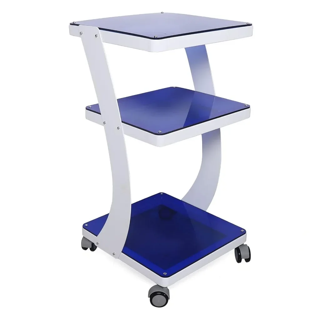 

Beauty Spa Salon Trolley Cart, 3 Tier Professional Steel Beauty Salon Rolling Cart, Mobile Beauty Instrument Stand Storage