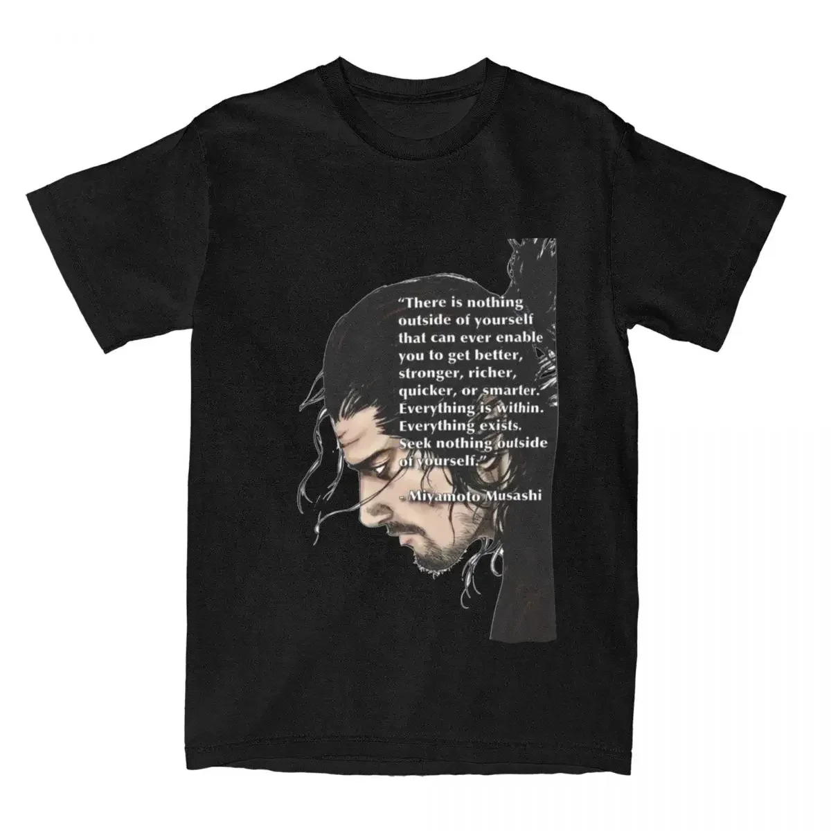 Miyamoto Musashi Quote Vagabond Merch Funny Short Sleeve Men Women Anime Shirt Manga T Shirt O Neck Clothes Printed Tops