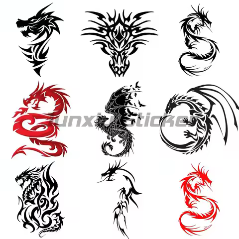 Funny Dragon Decal kayak Sticker Car Motorcycle Refrigerator Laptop Car Bumper Rear Windshield Car Decal