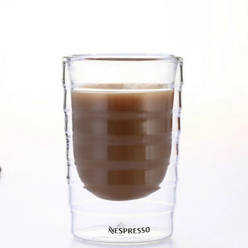 Espresso Coffee Cup Thermal Glass Tea Milk Drink Glasses Caneca Hand Blown Double Wall Whey Protein Canecas Nespresso Coffee cup