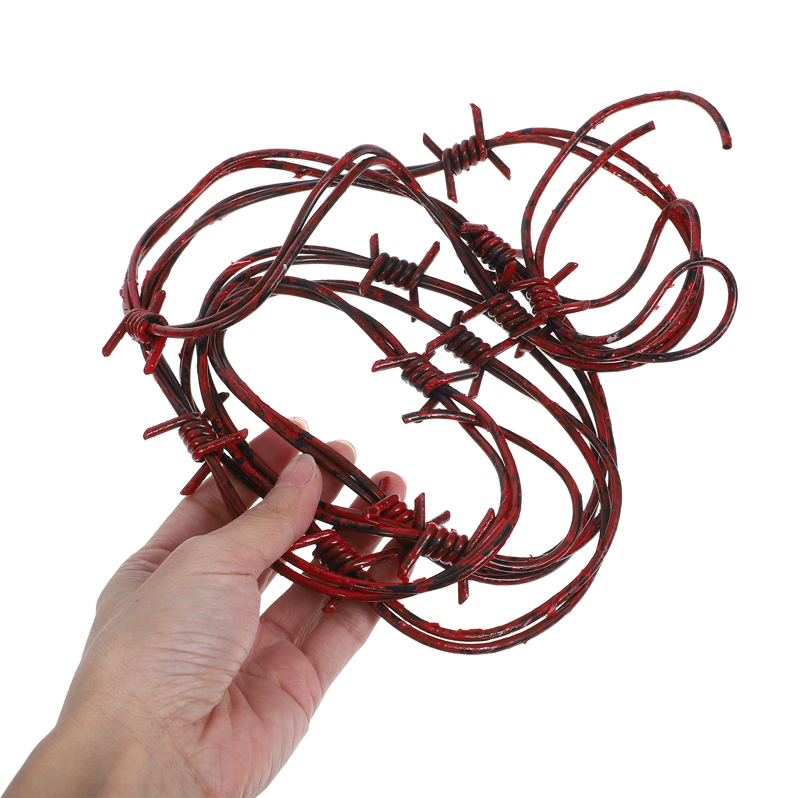 

Halloween Barbed Wires Props Fake Rusted Decoration Party Prank Haunted House Barbed Wire Ornament Decorative Garland Fake