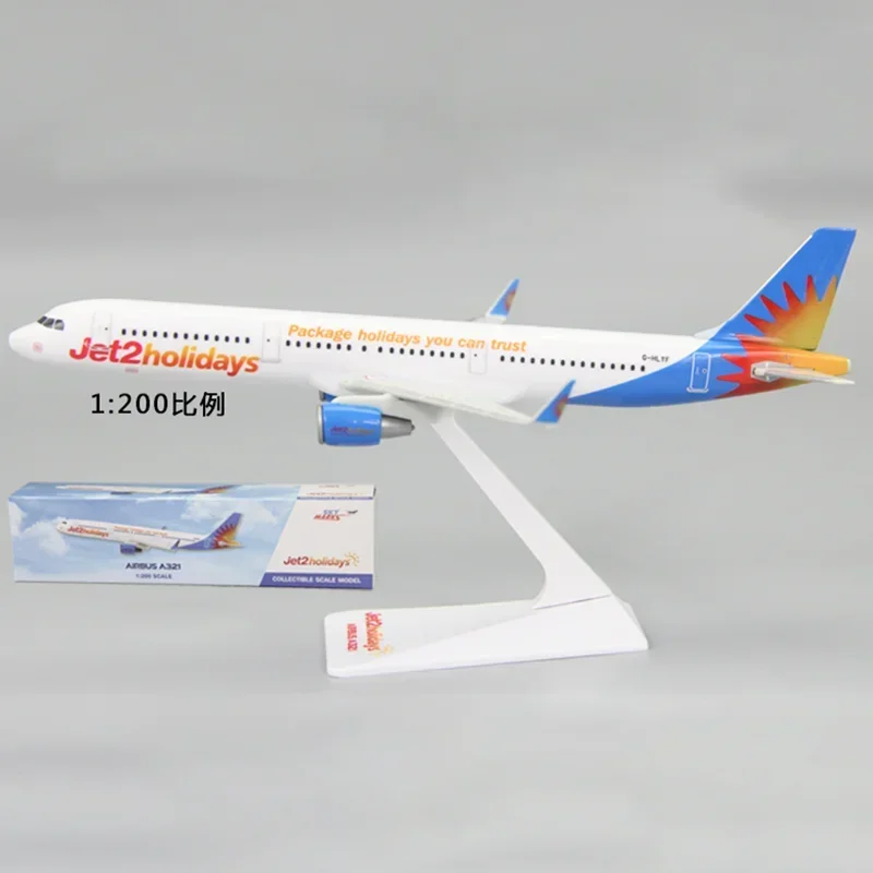 1:200 Scale A321 B737-800 Jet 2 Holidays ABS Plastic Airplane Model Toys Aircraft Plane Model Toy Assembly Resin for Collection