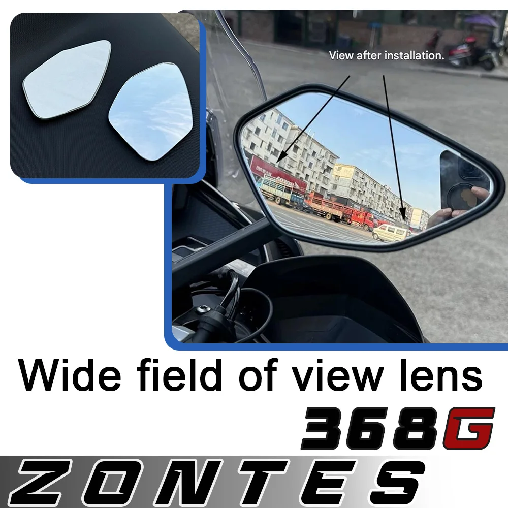 

For ZONTES 368G/E/D/M/K rearview mirror zontes 368g convex high-definition motorcycle reflector to increase the field of view