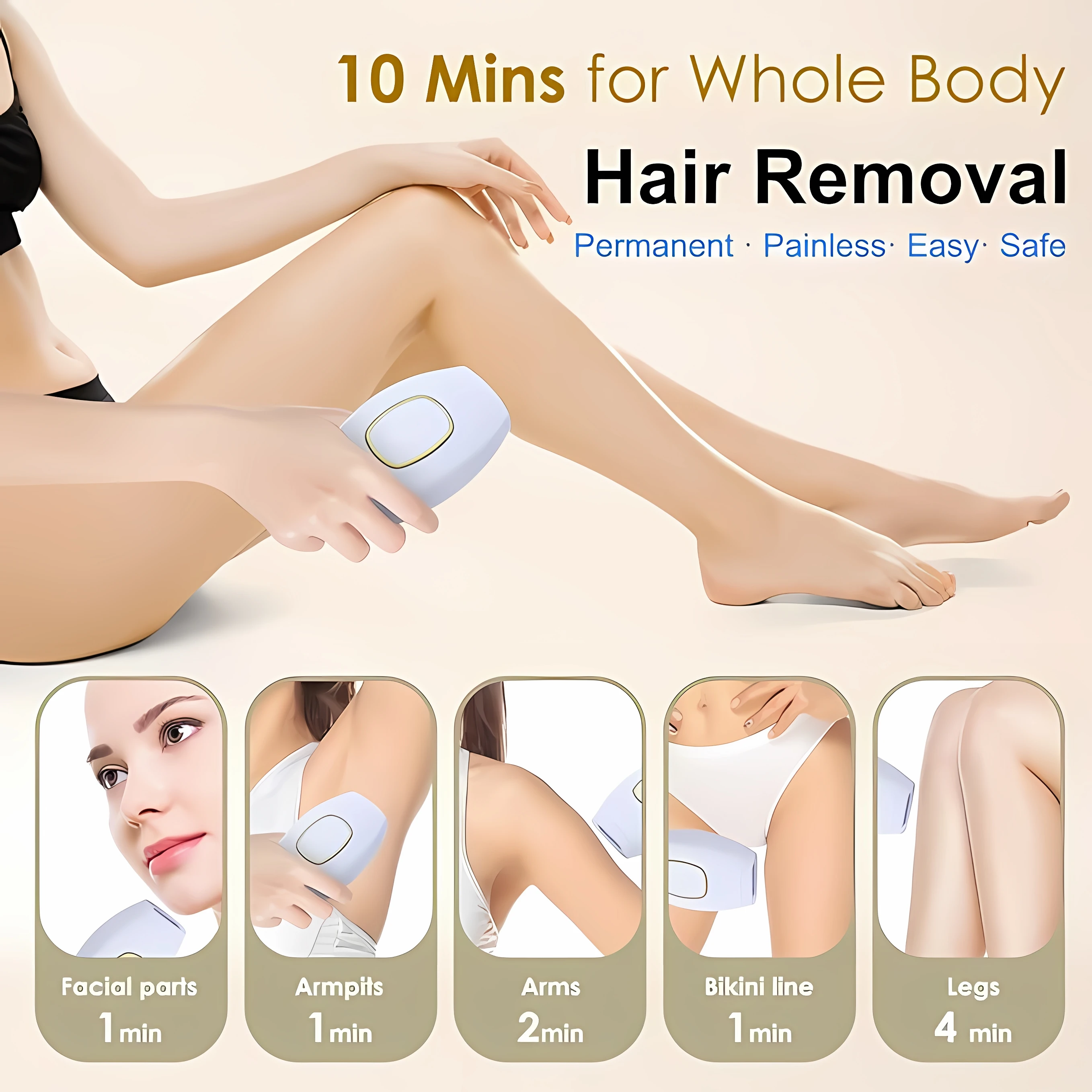 Ipl Hair Remover Woman Upgraded Level 5 Flashes Permanent Whole Body Hair Removal Device For Home Bikini Trimmer Hair Remover