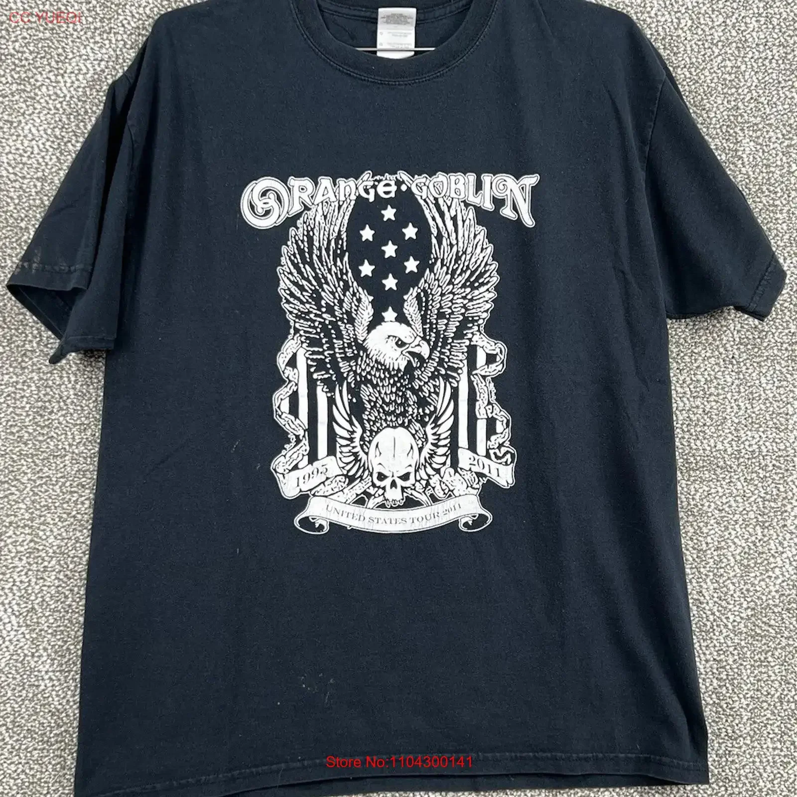 Orange Goblin 2011 US Large Tour High On Fire Sword Baroness Band T Shirt Rare vintage Washed Top For Everyday Wear streetwear